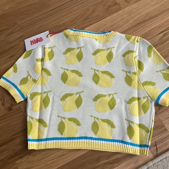 NWT SOLID & STRIPED LEMON JUNE TOP - Picture 8 of 8